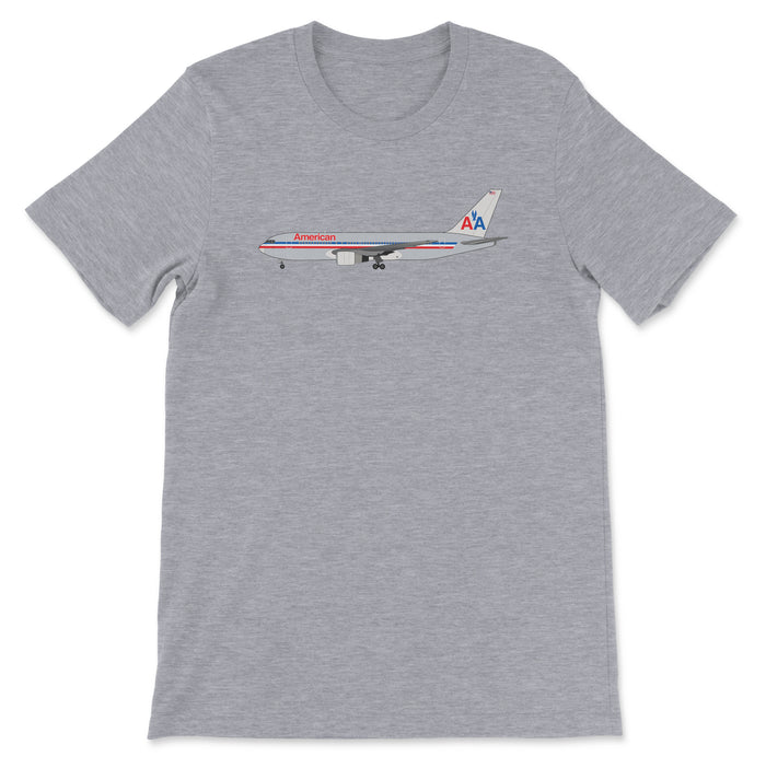 American Airlines Boeing 767 Unisex T-Shirt - Athletic Heather