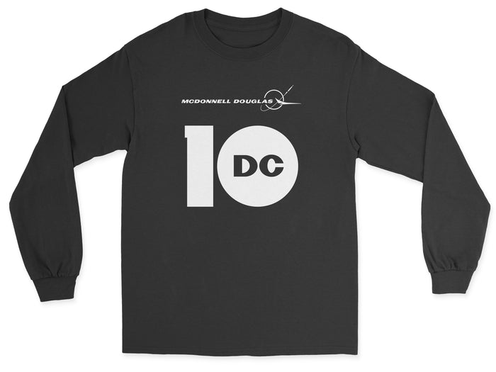McDonnell Douglas DC-10 Unisex Long Sleeve T-Shirt - Black