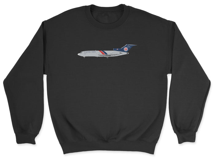 Flying Tigers Boeing 727 Unisex Sweatshirt - Black