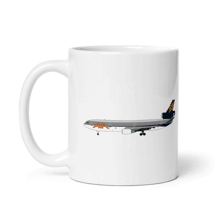 ATA Airlines DC-10 Coffee Mug - White - 11 oz - Right