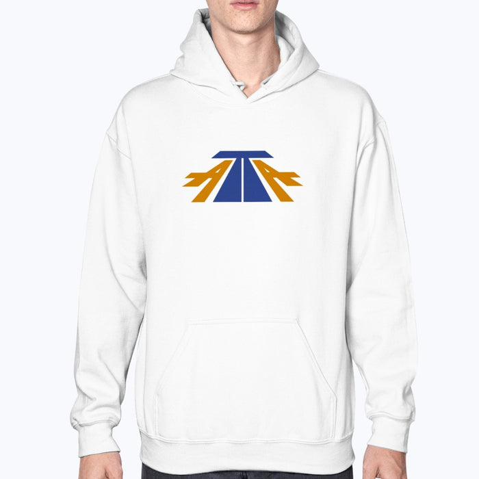 ATA Airlines Unisex Hoodie - White - Model