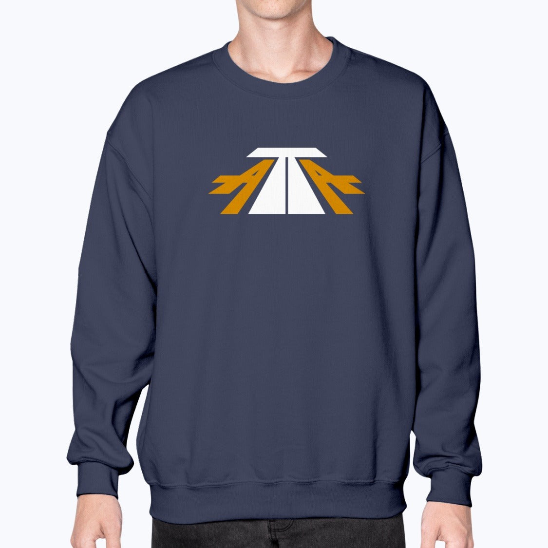 ATA Airlines Unisex Sweatshirt - Navy - Model