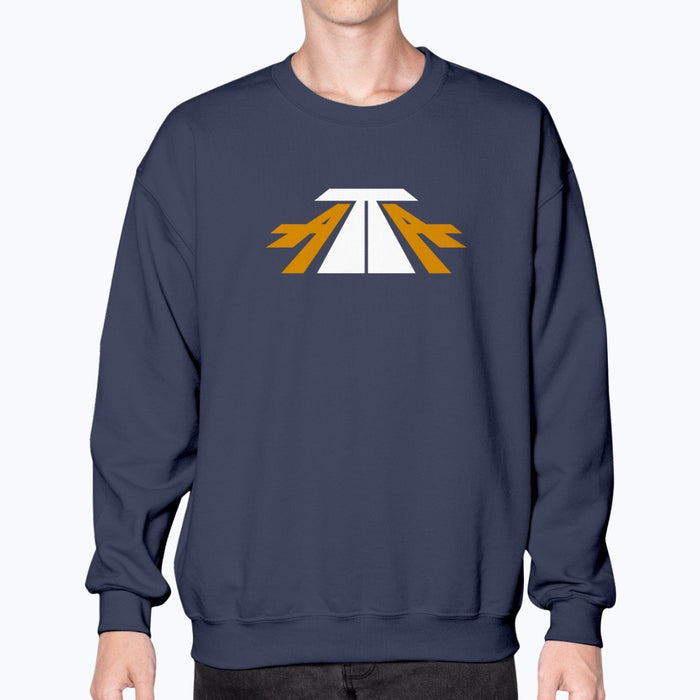 ATA Airlines Unisex Sweatshirt - Navy - Model
