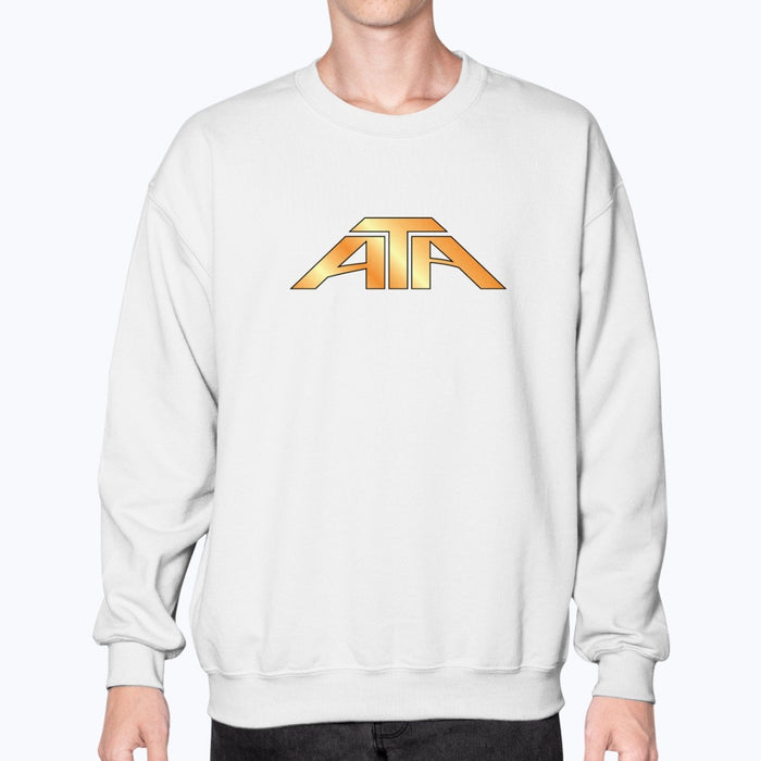 ATA Airlines Unisex Sweatshirt - White - Model
