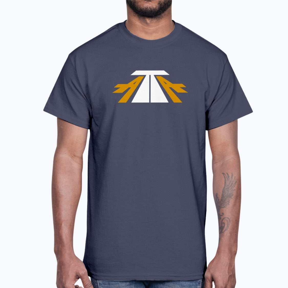 ATA Airlines Unisex T-Shirt - Navy - Model