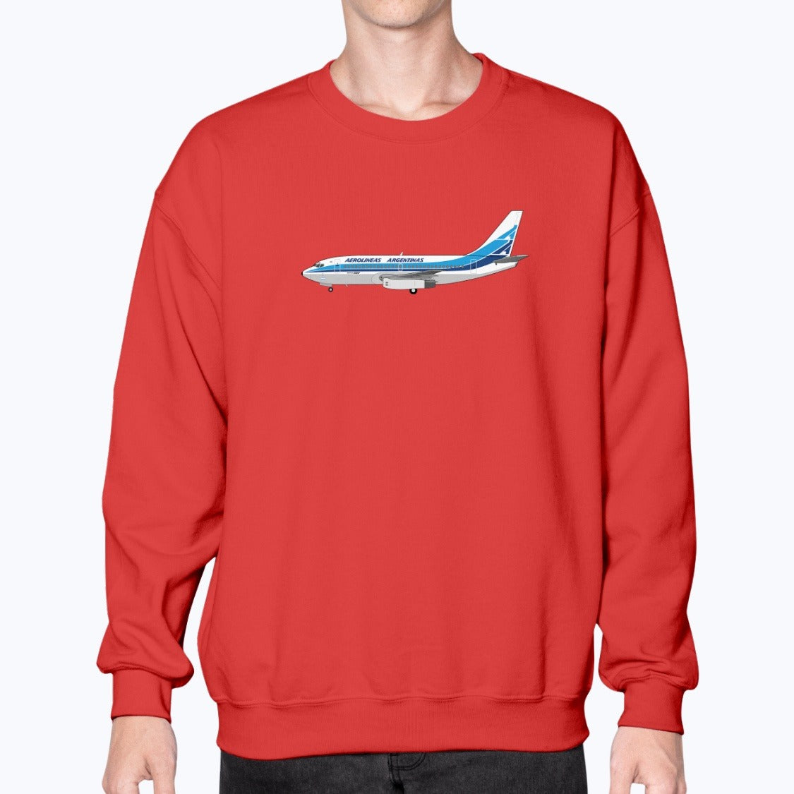 Aerolíneas Argentinas Boeing B737-200 Unisex Sweatshirt - Red - Model