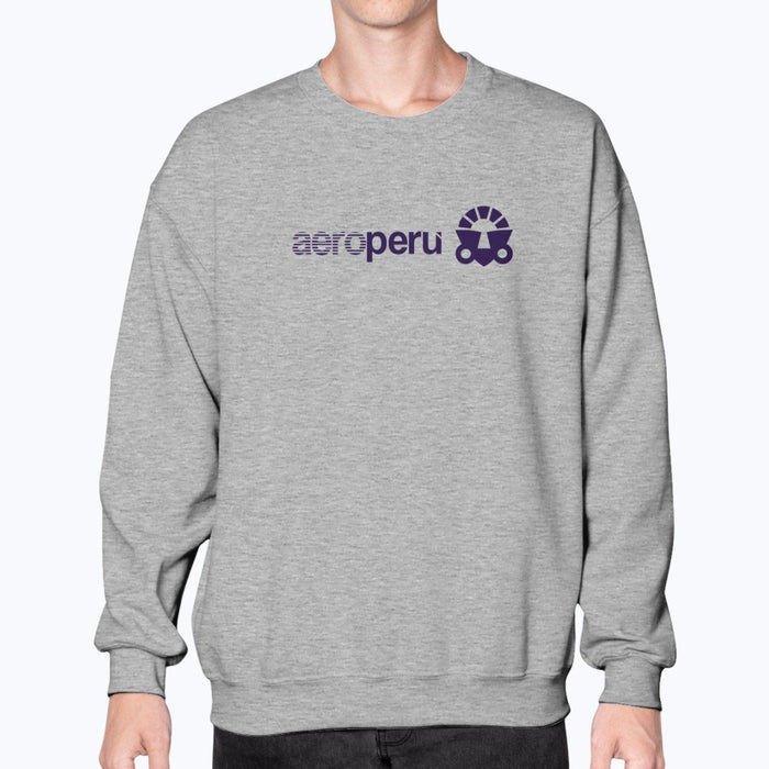 Aeroperu Unisex Sweatshirt - Sport Grey - Model