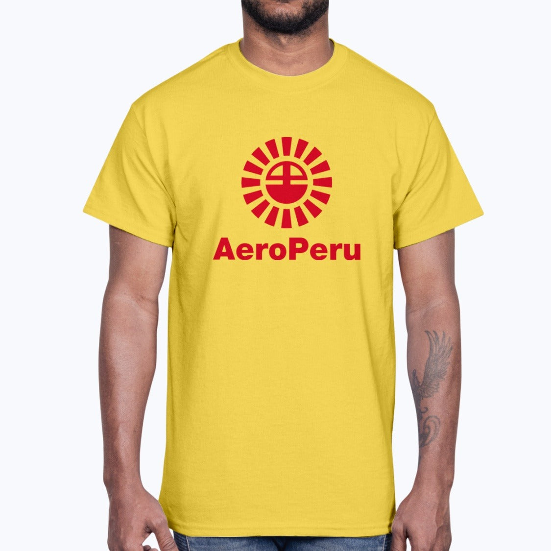 Aeroperu Unisex T-Shirt - Daisy - Model