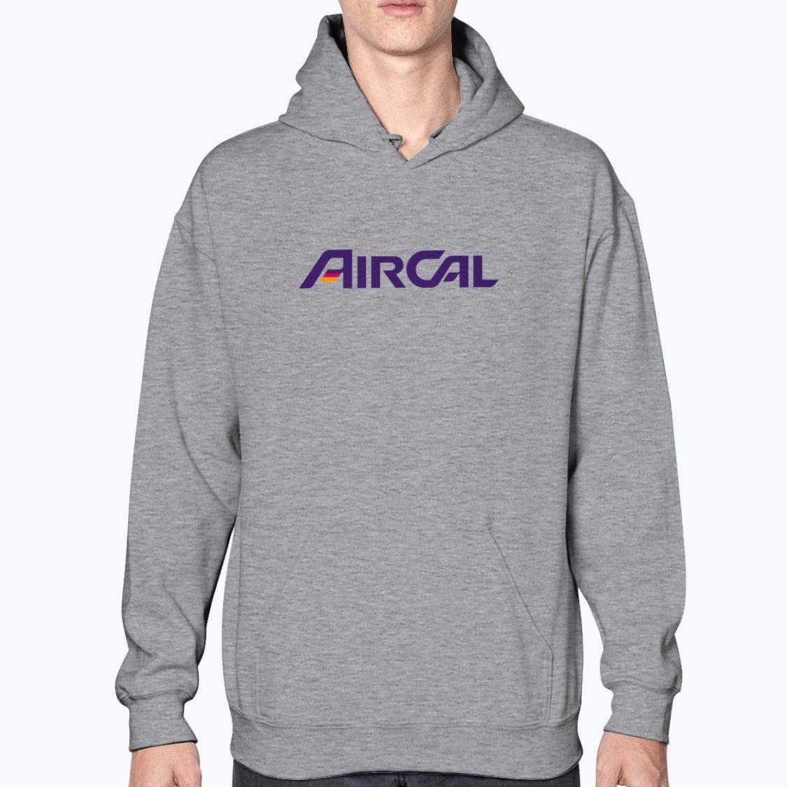 AirCal Air California Unisex Hoodie - Sport Grey - Model