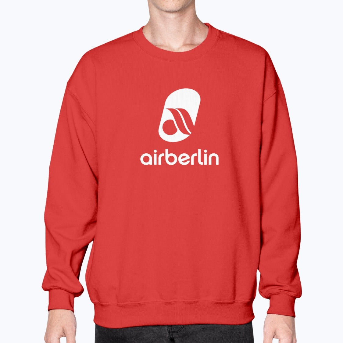 Air Berlin Unisex Sweatshirt - Red - Model