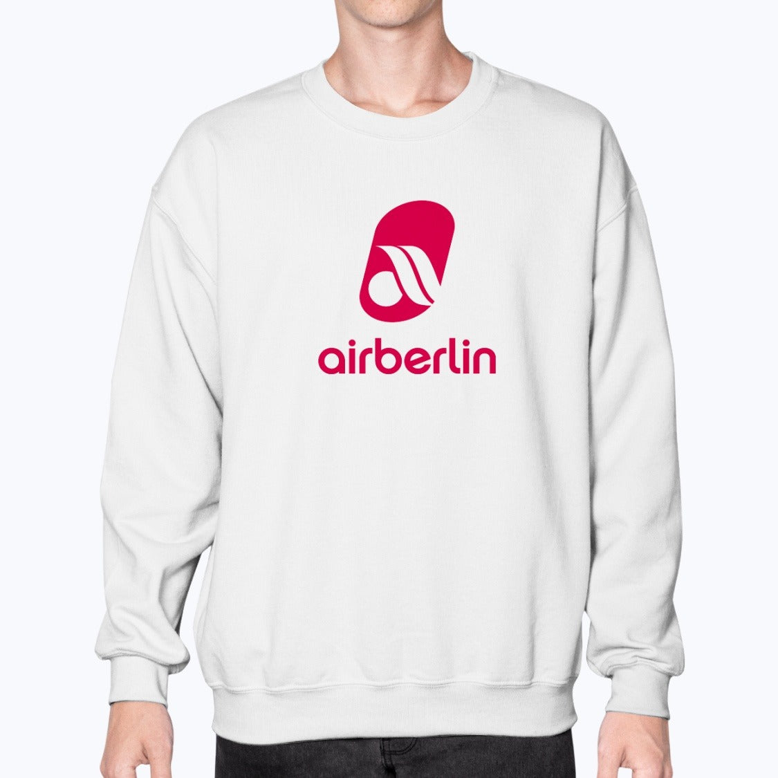 Air Berlin Unisex Sweatshirt - White - Model