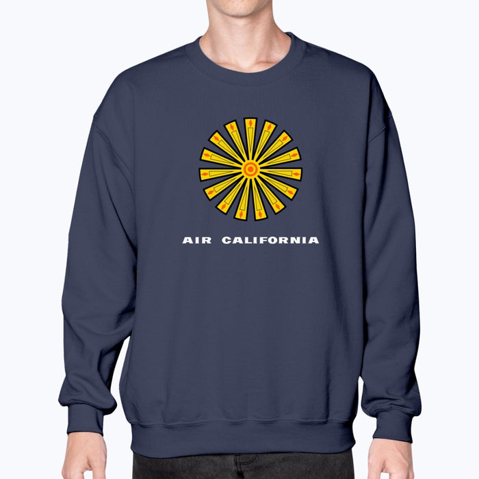Air California Unisex Sweatshirt - Navy - Model