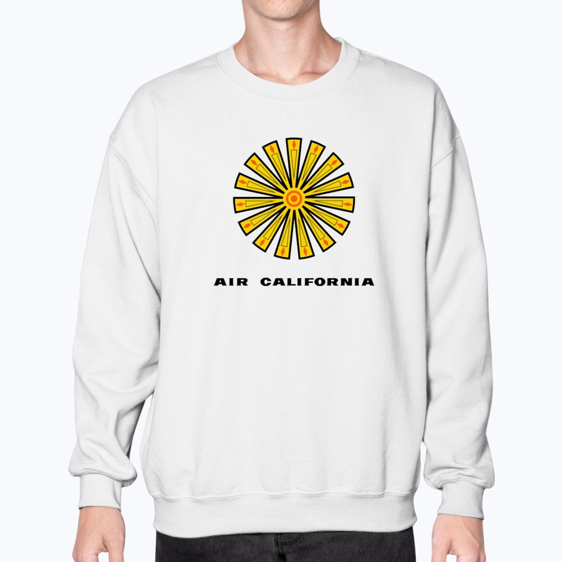 Air California Unisex Sweatshirt - White - Model