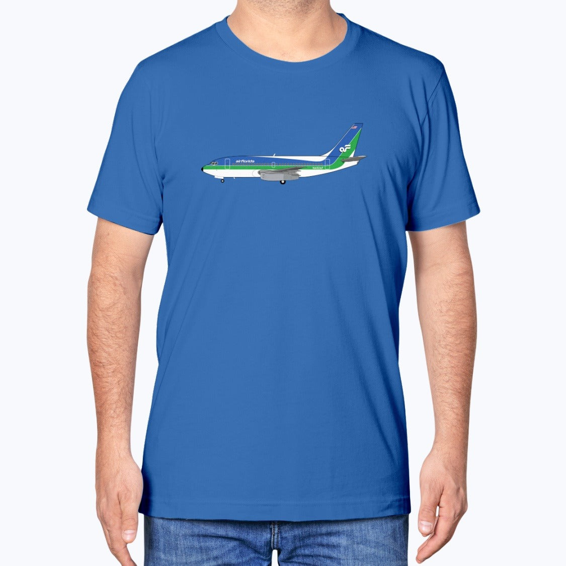Air Florida B737-200 Unisex T-Shirt - True Royal - Model