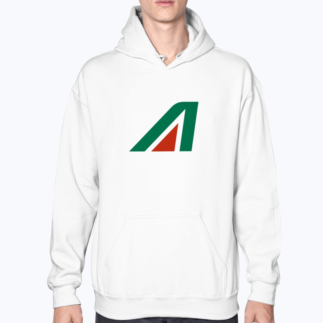 Alitalia Unisex Hoodie - White - Model