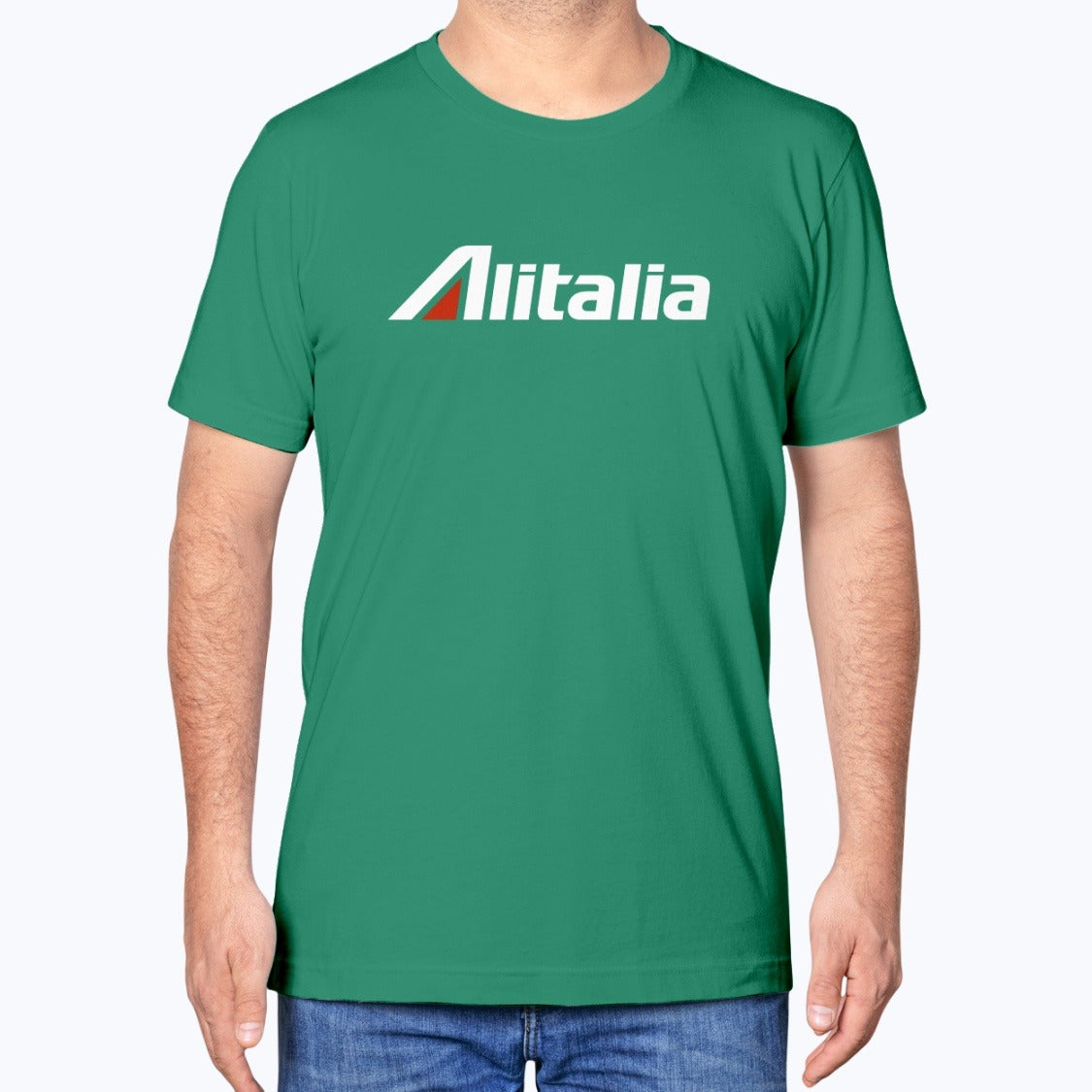 Alitalia Unisex T-Shirt - Kelly - Model