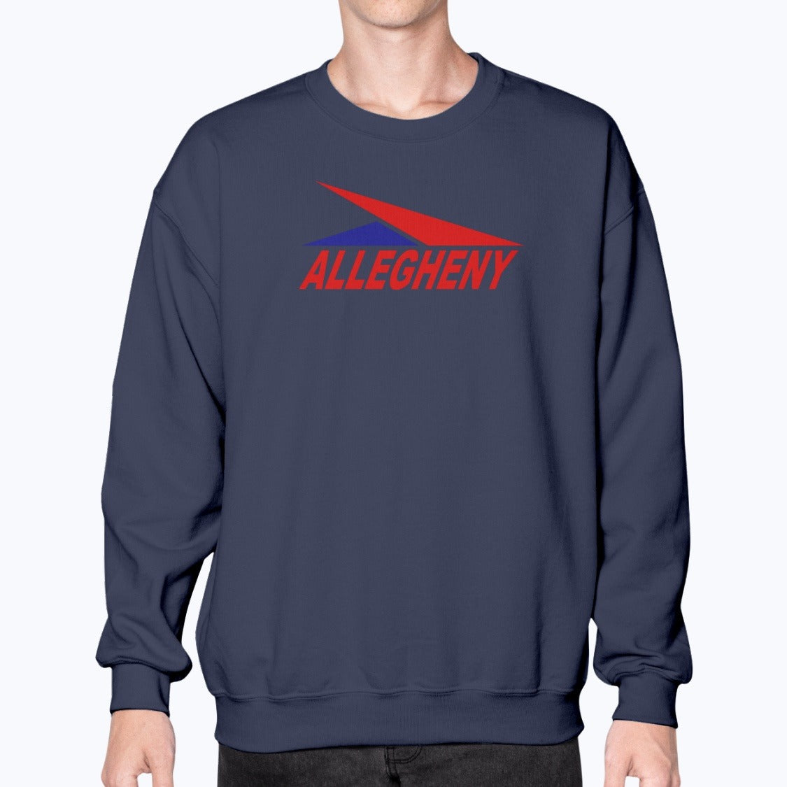 Allegheny Airlines Unisex Sweatshirt - Navy - Model