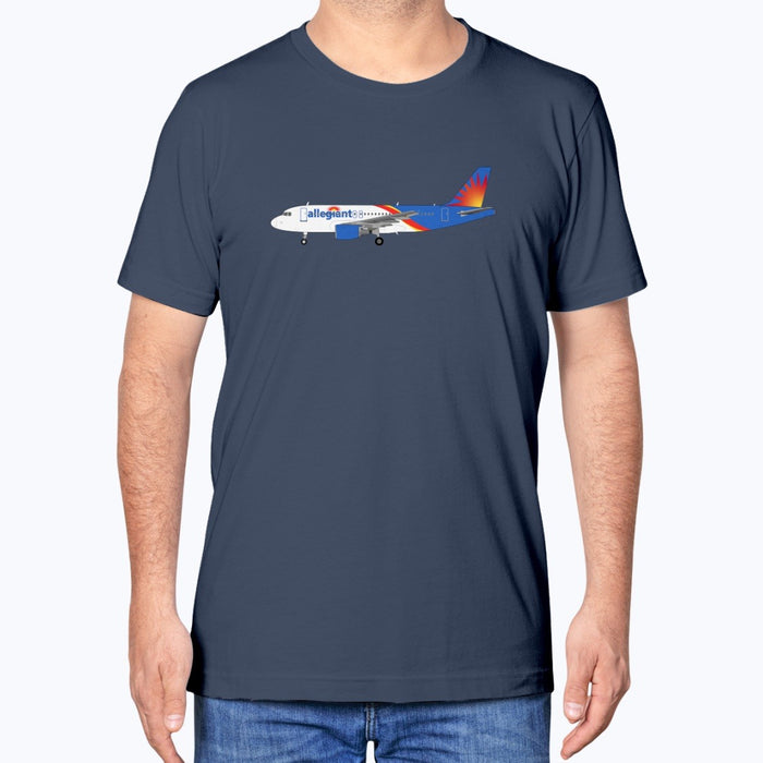 Allegiant A319 Unisex T-Shirt - Navy - Model