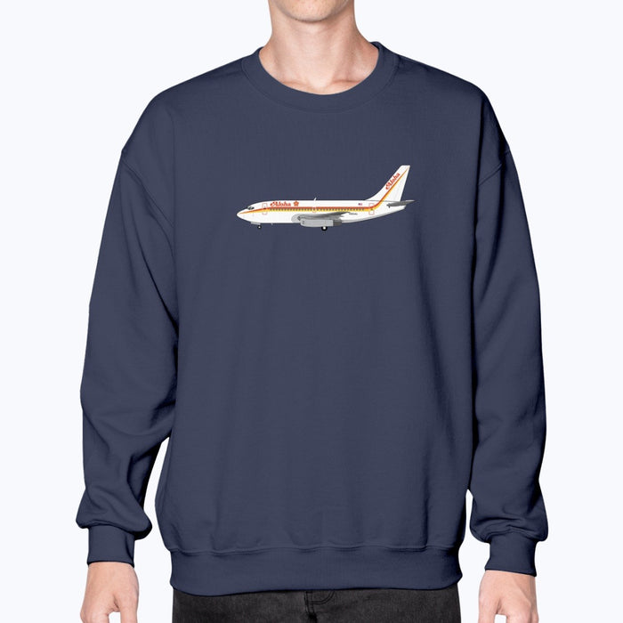 Aloha Airlines B737 Unisex Sweatshirt - Navy - Model