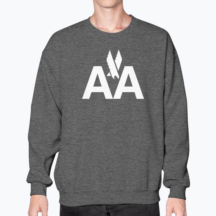American Airlines Unisex Sweatshirt - Dark Heather - Model