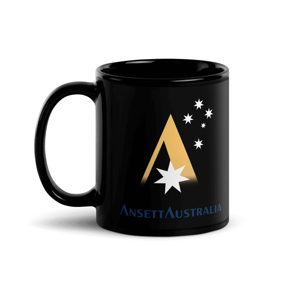 Ansett Australia Coffee Mug - Black - 11 oz - Right