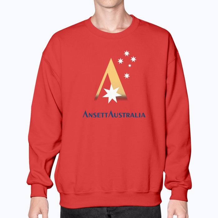Ansett Australia Unisex Sweatshirt - Red - Model