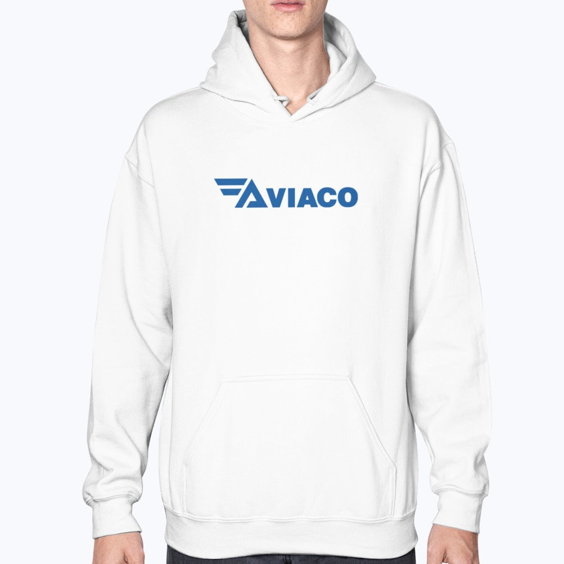 Aviaco Unisex Hoodie - White - Model