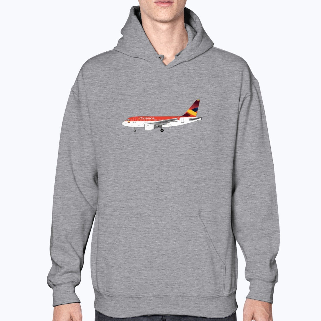 Avianca A318 Unisex Hoodie - Sport Grey - Model