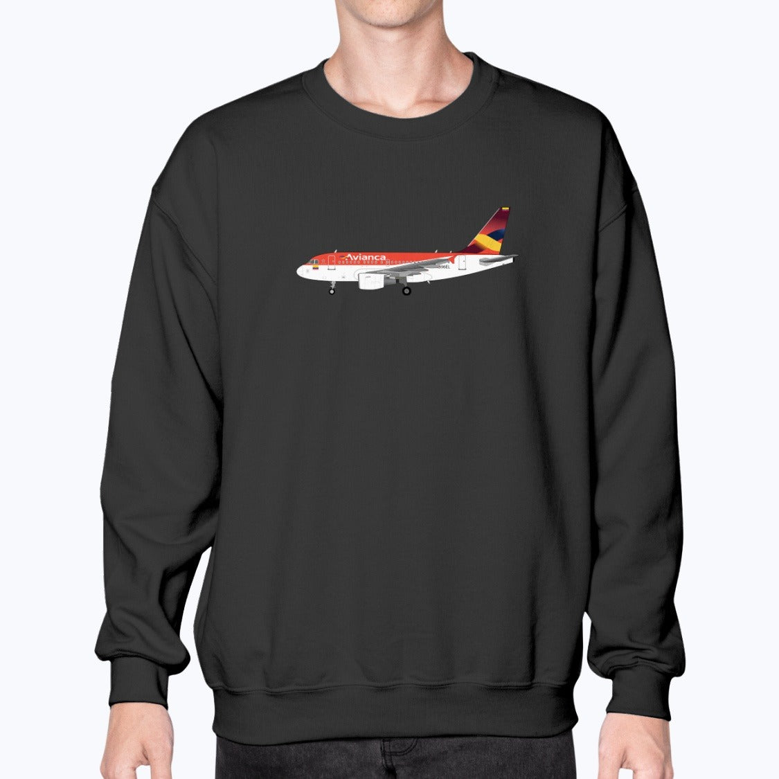 Avianca A318 Unisex Sweatshirt - Black - Model