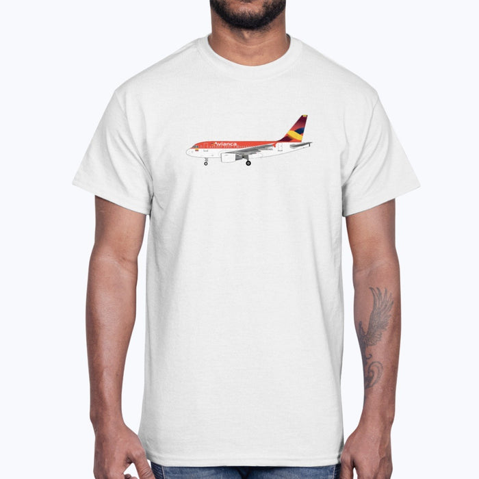 Avianca A318 Unisex T-Shirt - White - Model