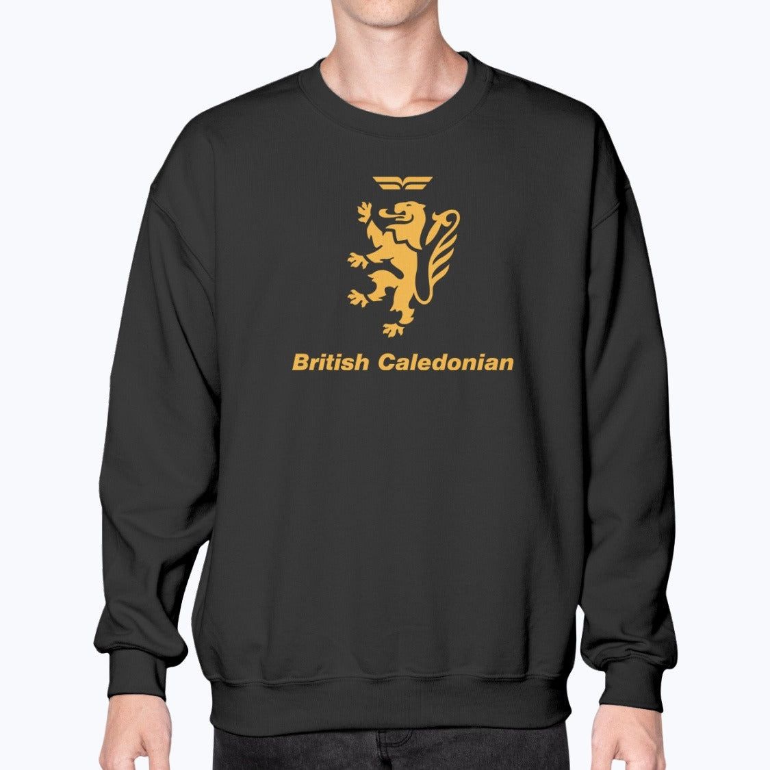 BCal British Caledonian Unisex Sweatshirt - Black - Model