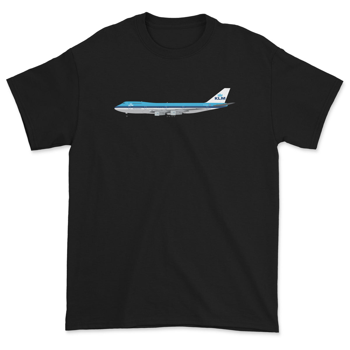KLM Boeing 747-200 Unisex T-Shirt - Black