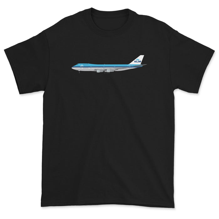 KLM Boeing 747-200 Unisex T-Shirt - Black