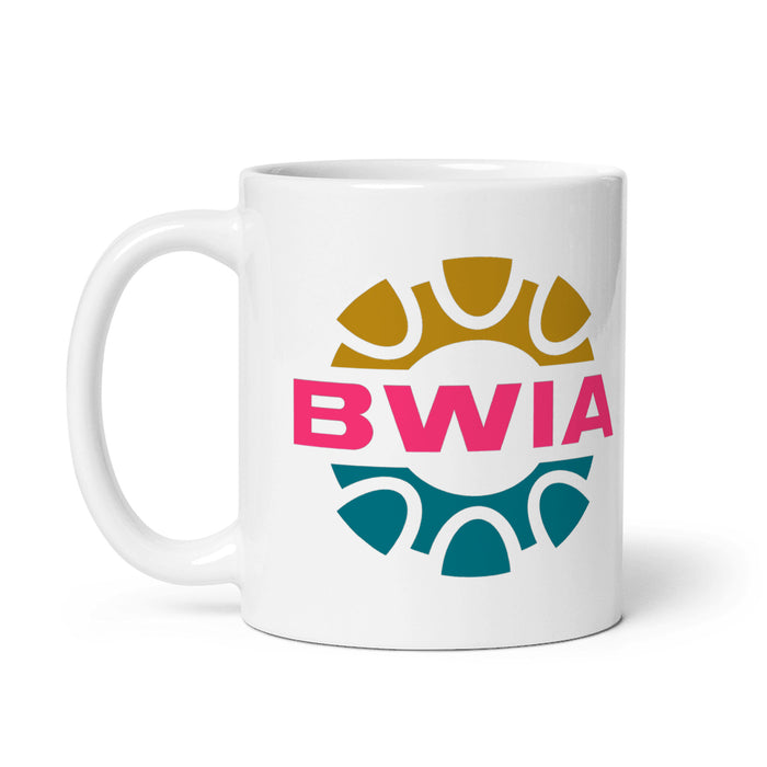 BWIA West Indies Airways Coffee Mug - White - 11 oz - Right