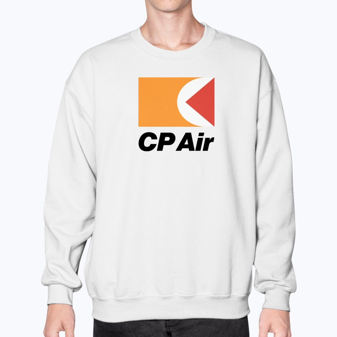 CP Air Unisex Sweatshirt - White - Model