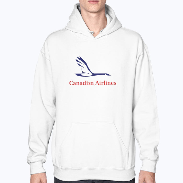 Canadian Airlines Unisex Hoodie - White - Model