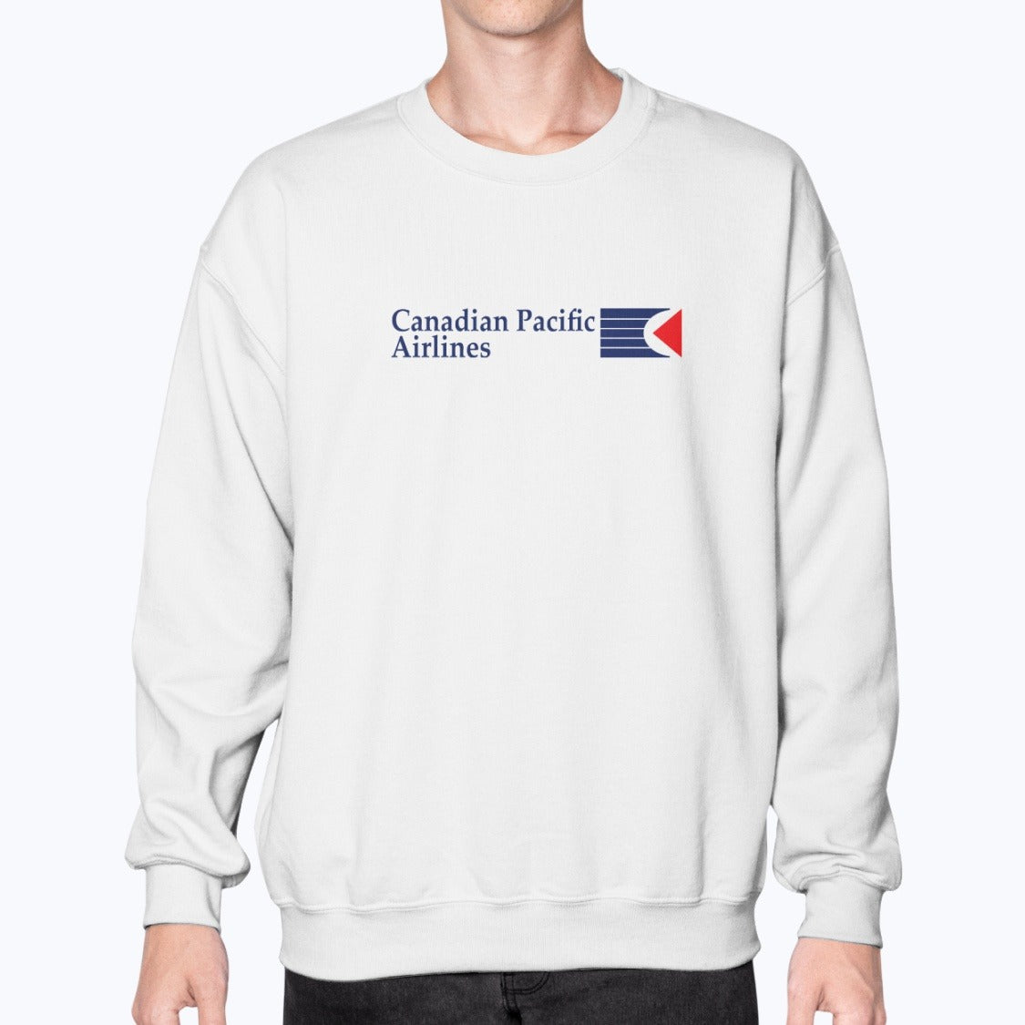 Canadian Pacific Air Lines Unisex Sweatshirt - White - Model
