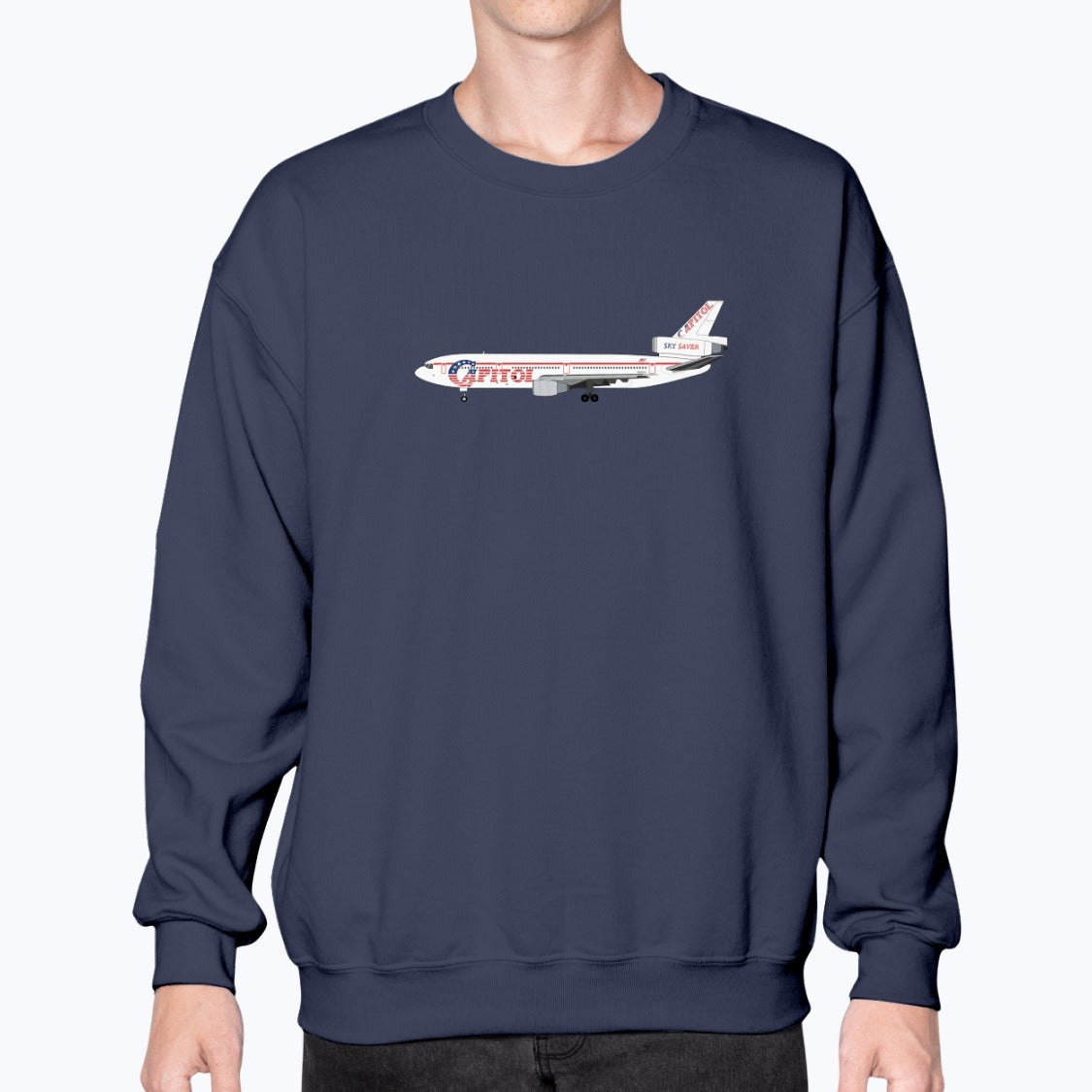 Capitol International Airways DC-10 Unisex Sweatshirt - Navy - Model