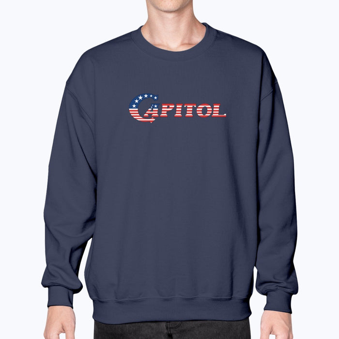 Capitol International Airways Unisex Sweatshirt - Navy - Model