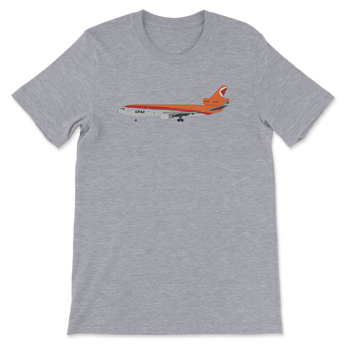 CP Air McDonnell Douglas DC-10 Unisex T-Shirt - Athletic Heather