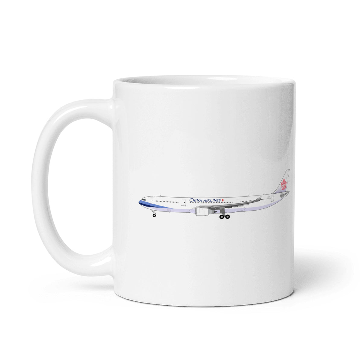 China Airlines A330 Coffee Mug - White - 11 oz - Right