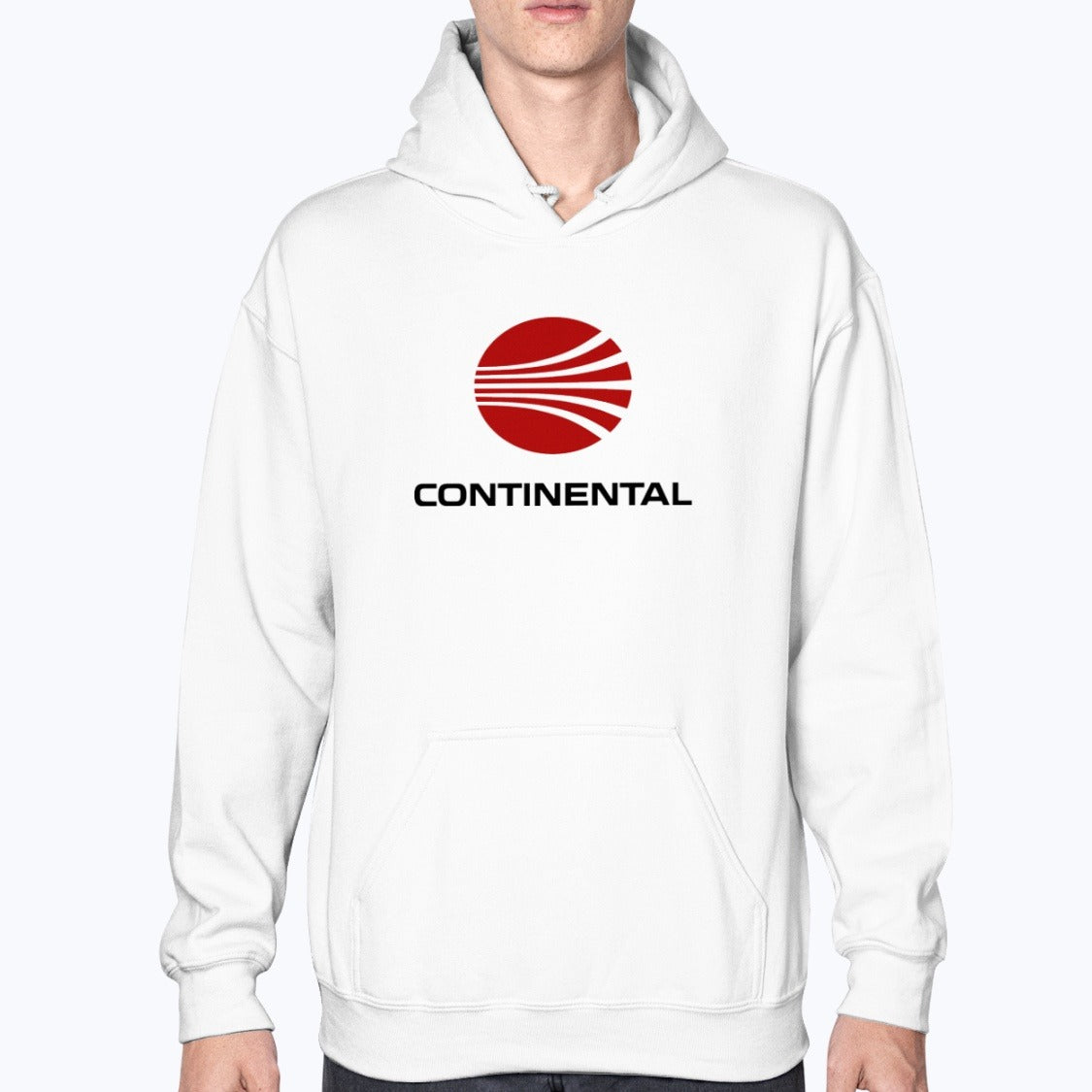 Continental Airlines Unisex Hoodie - White - Model