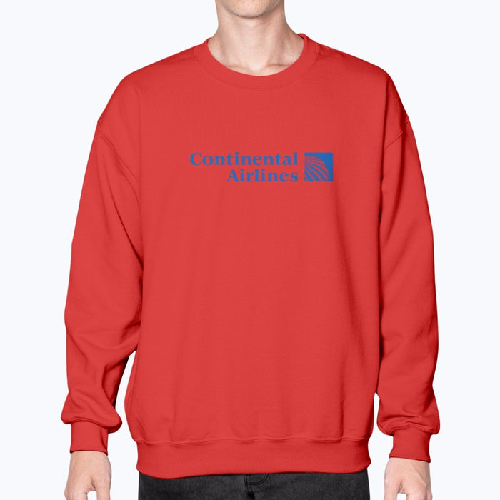 Continental Airlines Unisex Sweatshirt - Red - Model