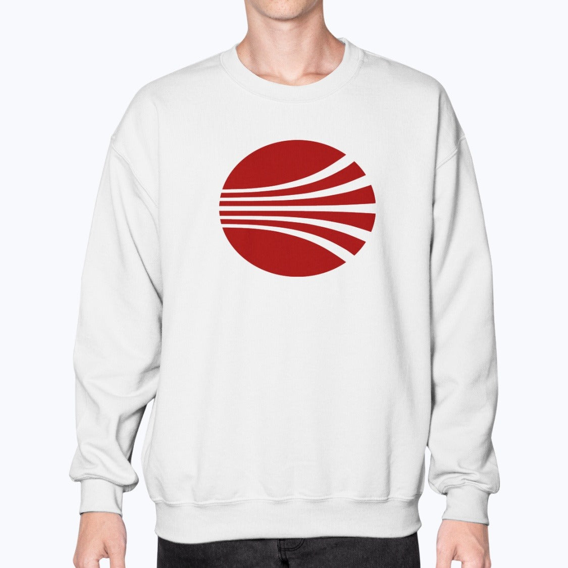 Continental Airlines Unisex Sweatshirt - White - Model