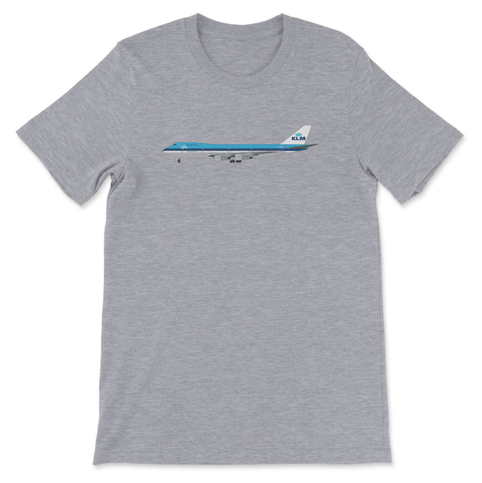 KLM Boeing 747-200 Unisex T-Shirt - Athletic Heather