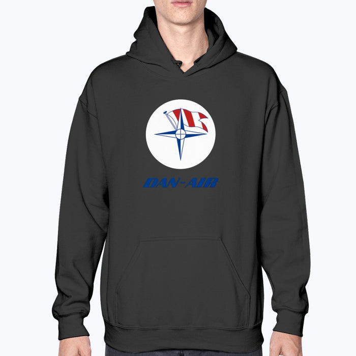 Dan-Air Unisex Hoodie - Black - Model