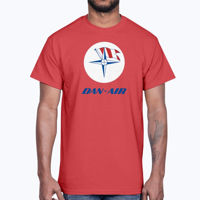 Dan-Air Unisex T-Shirt - Red - Model
