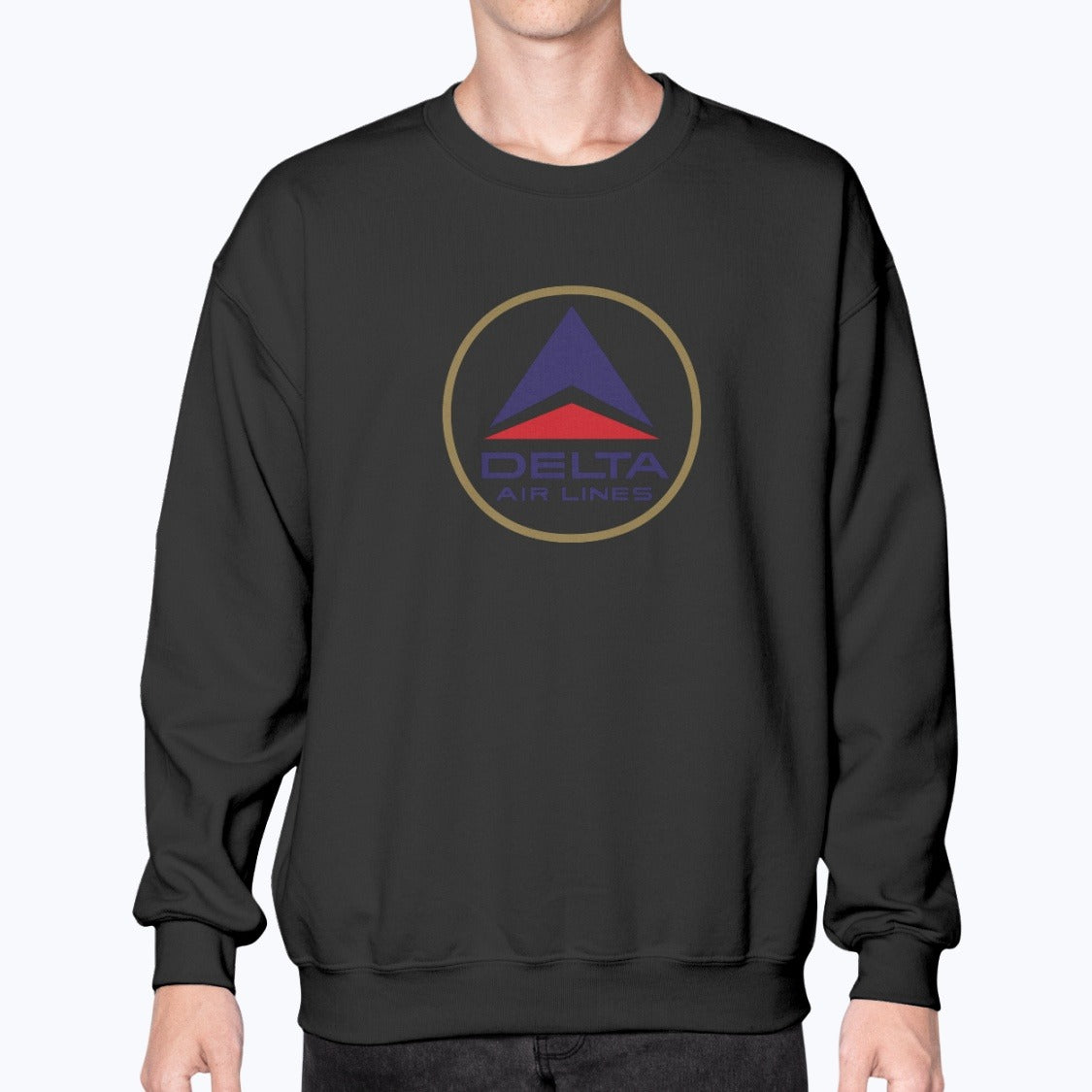Delta Air Lines Unisex Sweatshirt - Black - Model