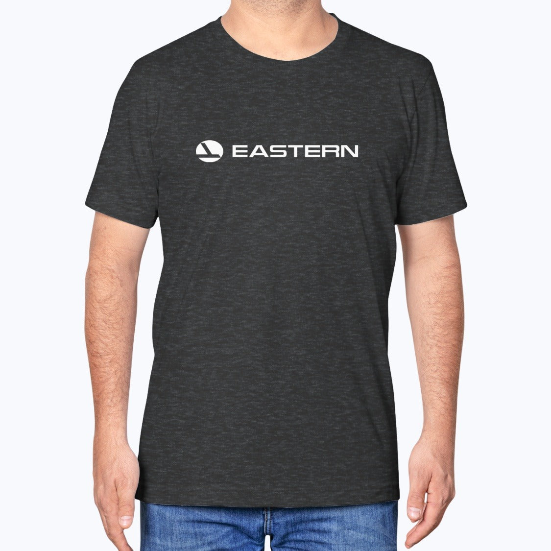 Eastern Air Lines Unisex T-Shirt - Dark Grey Heather - Model