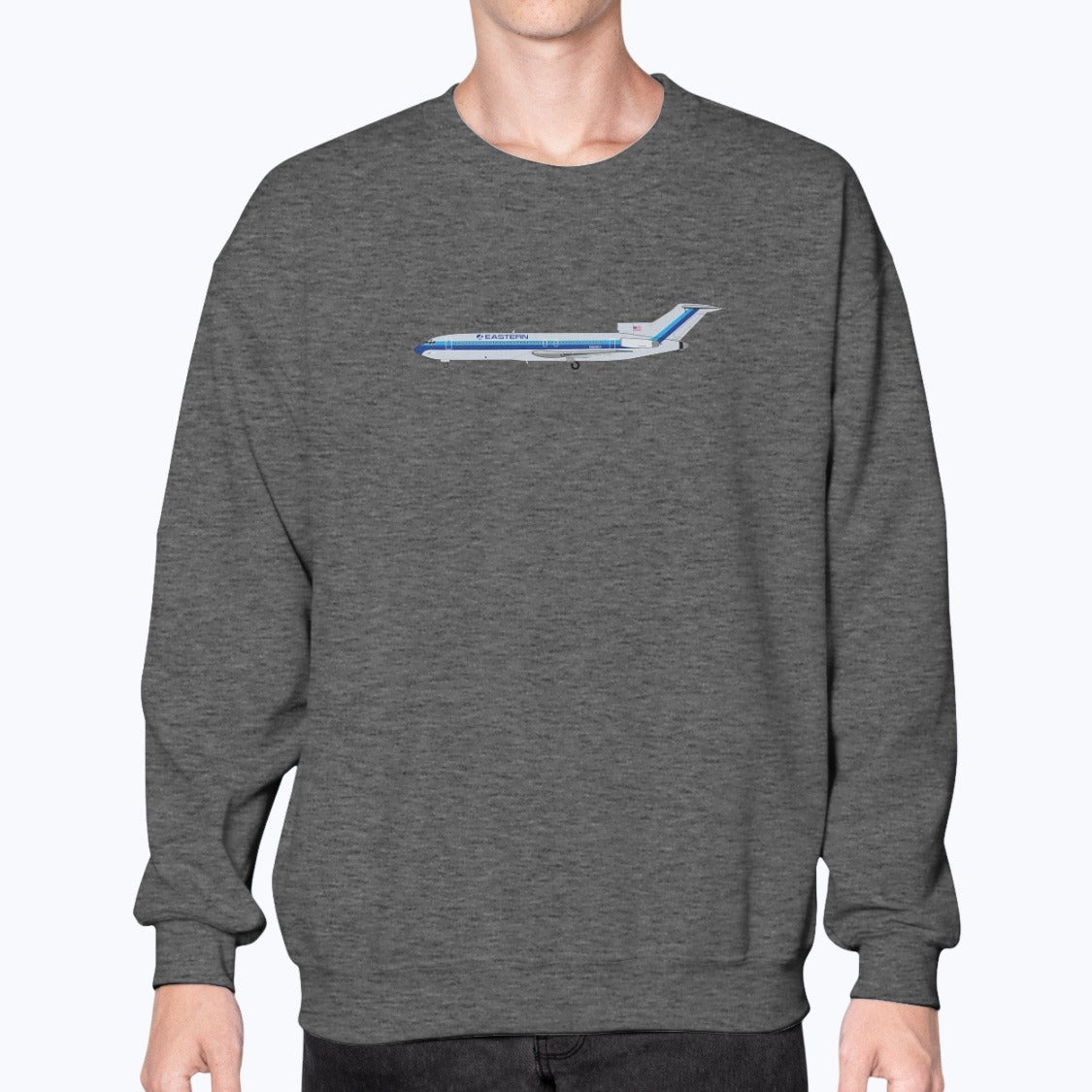Eastern Airlines B727 Unisex Sweatshirt - Dark Heather - Model